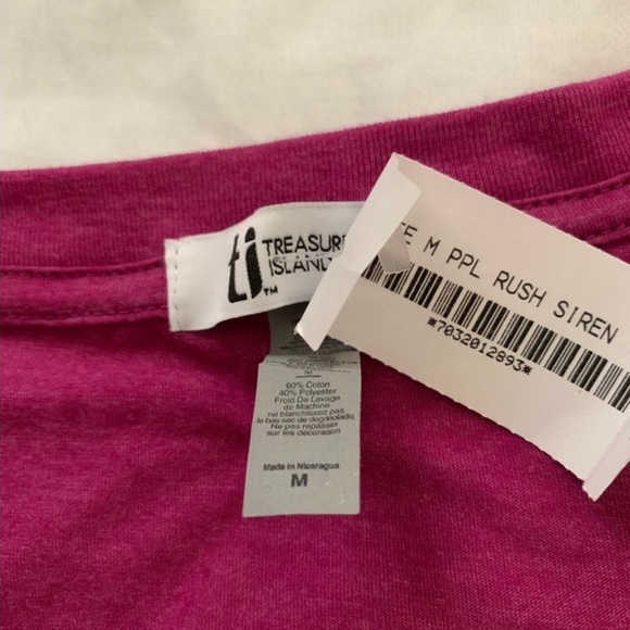 Purple Short sleeve T-Shirt Treasure Island Size M - Picture 5 of 5